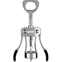 Ipow Multifunción Winged Sacacorchos para botellas- Abrebotellas de Vino y Cerveza